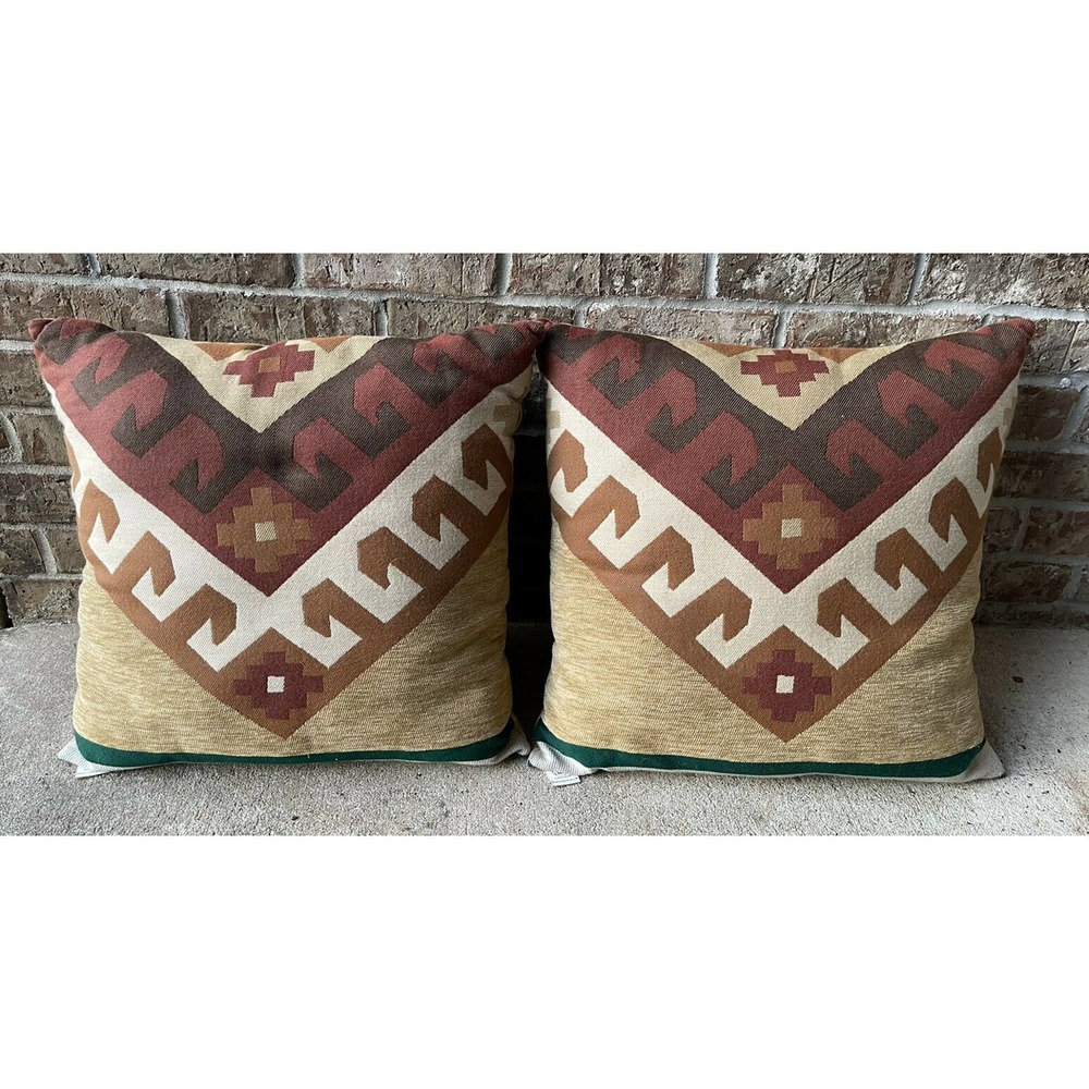 Pair of Elaine Smith Canyon Peak Forest Southwestern Print 20" x 20" Pillows